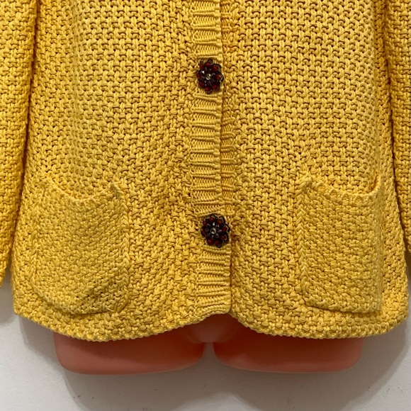 Vintage Parisian Signature Cardigan Sweater Boho - Picture 4 of 8